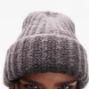 Beanies*Topshop Brooke Chunky Ribbed Beanie In Charcoal