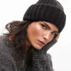 Hats*Topshop Brooke Chunky Ribbed Beanie In Black