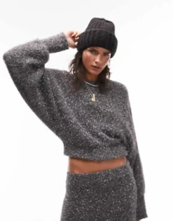 Hats*Topshop Brooke Chunky Ribbed Beanie In Black
