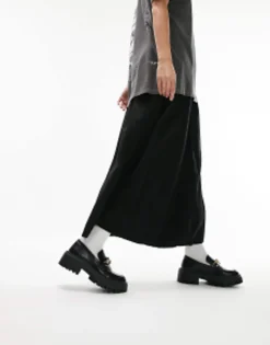 Loafers*Topshop Charlie Chunky Loafer With Chain In Black