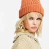 Beanies*Topshop Chunky Ribbed Beanie In Orange