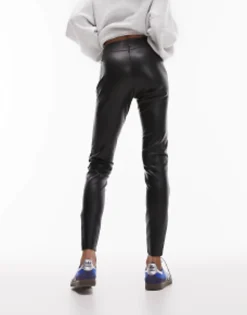 Trousers & Leggings*Topshop Faux Leather Skinny Fit Trouser In Black