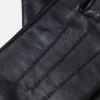 Gloves*Topshop Gia Long Leather Glove In Black