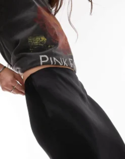 Skirts*Topshop Satin Bias Midi Skirt In Black