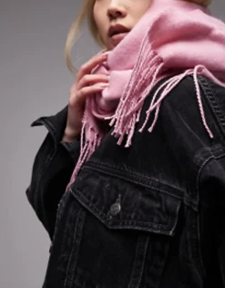 Scarves*Topshop Sofia Supersoft Wide Scarf In Pink
