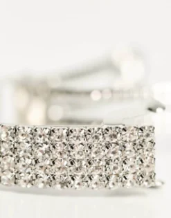Hair Accessories*True Decadence Embellished Ponytail Clip In Silver