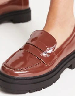 Loafers*Truffle Collection Chunky Loafers In Choc Chocolate