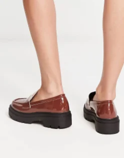 Loafers*Truffle Collection Chunky Loafers In Choc Chocolate
