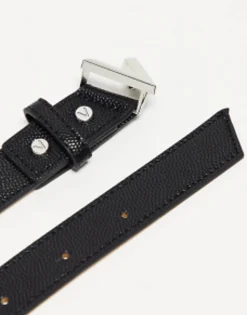 Belts*Valentino Bags Valentino Divina Belt In With Silver V Black