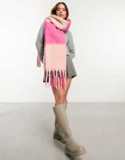 Scarves*Vero Moda Brushed Check Scarf In Pink