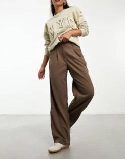 Trousers & Leggings*Vero Moda Wide Leg Trouser In Brown