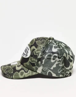 Caps*Von Dutch Tampa Trucker Camp In Camo Print Green