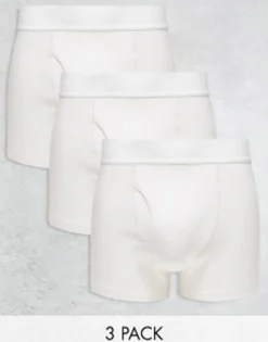 Underwear*Weekday Jonny 3-Pack Trunk Set In White